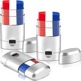 Maxcheck 3 Pcs Red White and Blue Eye Face Paint Blendable Safe Eye Paint Glare Reduction Football Face Paint for Sports Makeup, Kids, Adults, Athletes, Baseball, Softball Players, 3 Colors