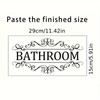 Bathroom Door Wall Sticker, Removable English Letter Signs, Decorative Decal