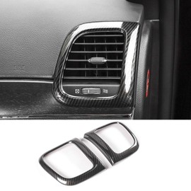 Tocatus Center Console Air Condition Vent Trim Interior Accessories for 2011-2019 Jeep Grand Cherokee, ABS Carbon Fiber 2PCS