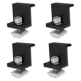 Solar Panel Bracket 30 mm End Clamp Kit, Pack of 4 Solar Panel Z Bracket Edge Clamp for Photovoltaic Mounting Rail Mounting Photovoltaic Solar Panels for Framed Solar Panel