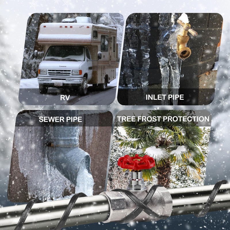 Heat tape, 30FT Deicing Heating Cable,Pipe (Metal And Plastic) Freeze