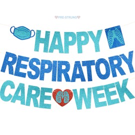 Happy Respiratory Care Week Banner - No DIY Glitter Respiratory Care Week Decorations Respiratory Care Gifts