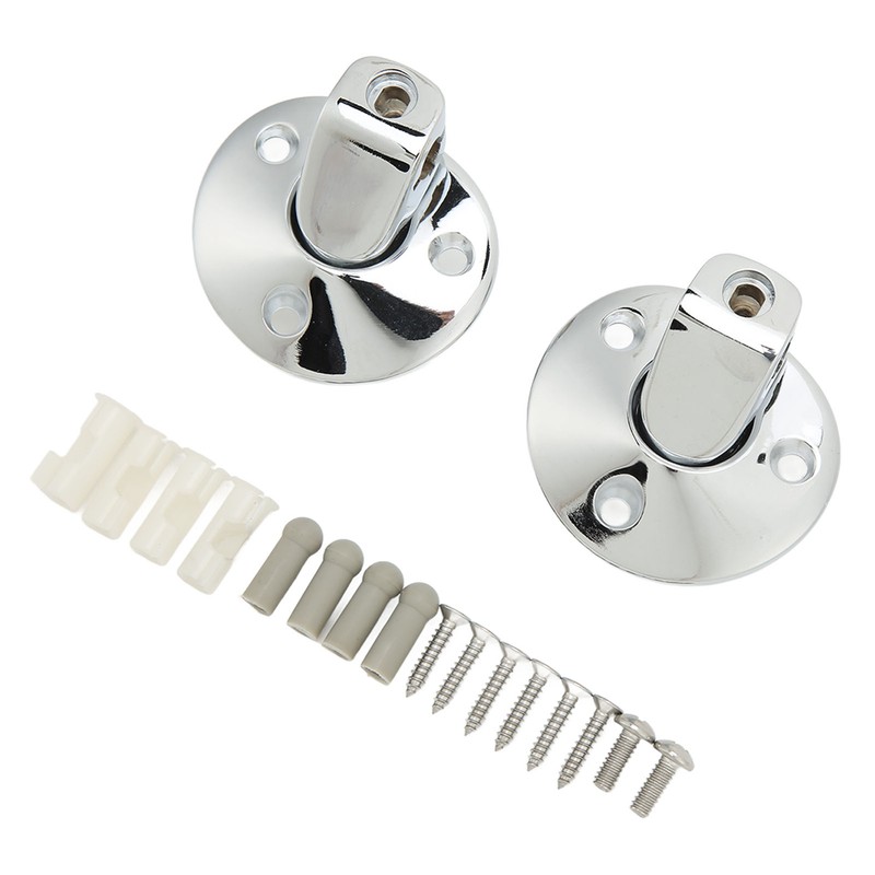 Car Sun Visor Support Brackets with Screw Bushing Chrome Plating