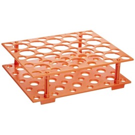 Globe Scientific 456930 Polypropylene Centrifuge Tube Rack 17mm Tubes, Orange