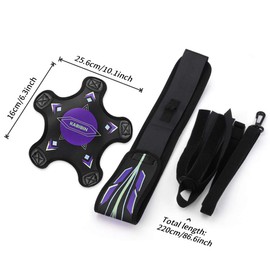 Kabibin Soccer Training Equipment, Solo Soccer Kick Trainer for Kids Adults Volleyball Practice Aid Bungee Waist Belt (Purple)