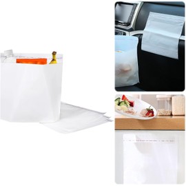 Bolsas de basura para coche Easy Stick, bolsas de basura desechables para auto, viaje y camping (Blanco-Pequeño-20)