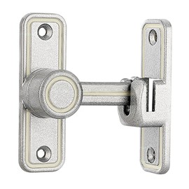 Sliding Door Bolt Luminous Prevent Theft Safe Stainless Steel 90 180 Degree Gate Lock for Barn Bathroom Door Silver