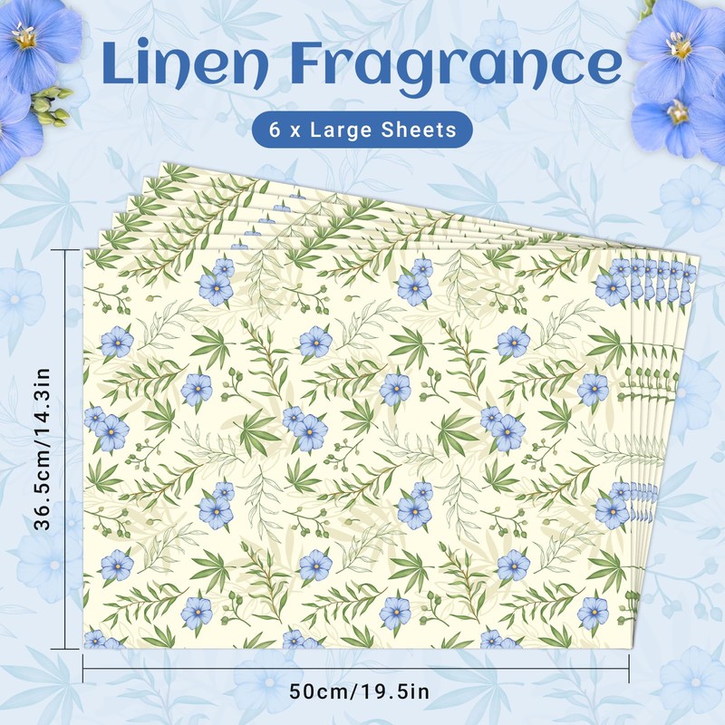 Scent-Hi Scented Drawer Liners, Linen Scent Paper Liners for Drawers,