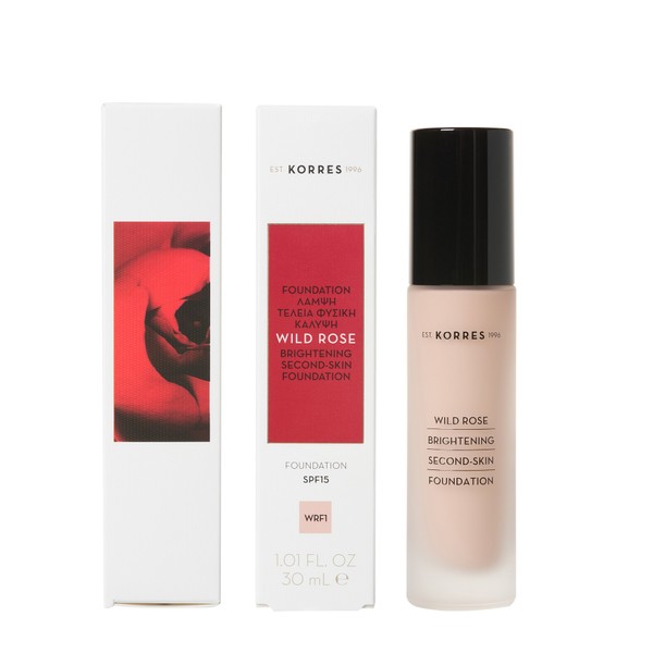 Korres Foundation Make Up Wild Rose SPF15 WRF1, 30ml