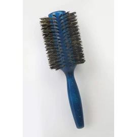 Tredoni 100% Boar Bristle Hair Brush Extra Firm Blow Drying Round Brush 70 mm blue