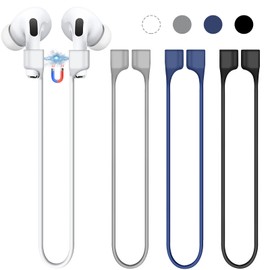 4 Pack Supper Magnetic AirPod Strap,AirPod Lanyard Anti-Lost Cord for Sports Anti-Loss, AirPod Accessories Compatible with AirPods 4 Case 2024, AirPod Pro 2nd/1st, AirPod 3, AirPod 2/1