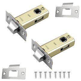 2 Pcs Mortice Latches Interior Door Catch 45mm Tubular Door Mortice for Sprung Lever Door Handles Tubular Latch Compatible with Various Door Lock Handles