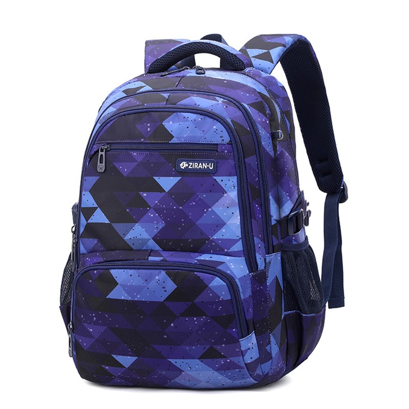 Primary and Secondary School Students Backpack Waterproof Schoolbag with Lunch
