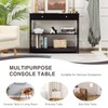 LUARANE 3-Tier Console Table, Entryway Table with 2 Open Storage