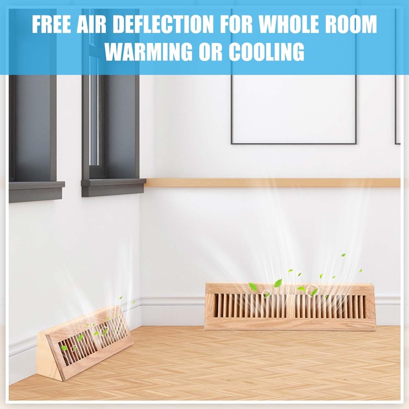 Glooglitter 2 Pcs 18 Inch Wooden Baseboard Register Vent Diffuser