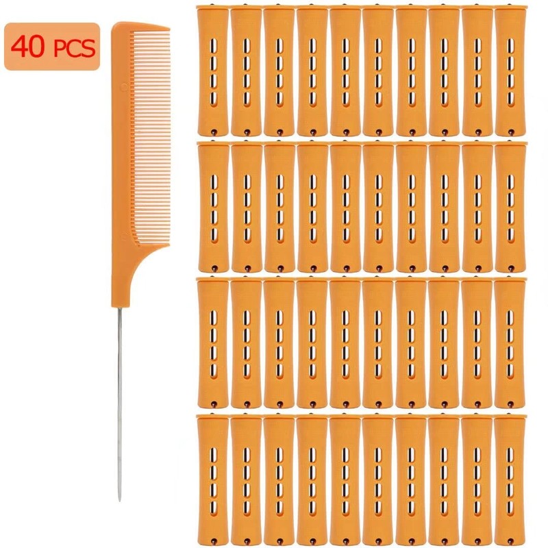 40pcs Cold Wave Perm Rods Set for Women's Long &
