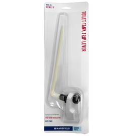 Mansfield 40 Left-Hand Front Mount Toilet Tank Lever - Compact 7-Inch ABS Arm - Fits Models 11, 21, 26, 160, 161, 165, 170, 171, 175, 180, 190 – White Plastic Handle