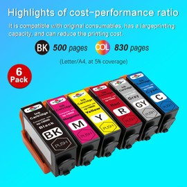 Khotoya xp15000 Ink Cartridge Compatible for 312XL Ink Cartridges 6-Pack