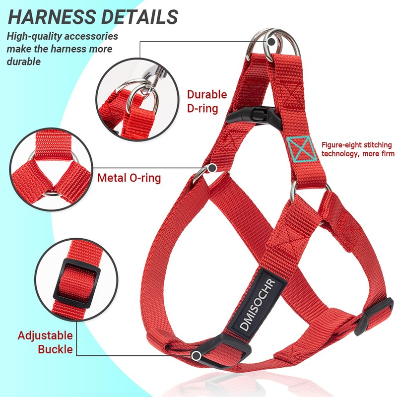 No Pull Dog Harness - Adjustable Step-in Harness & Leash