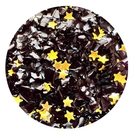 EDIBLE GLITTER Pick Up your COLOR 1/4 oz. flakes, stars, for cakes,for cupcakes, for cookies By Oh Sweet Art (Lovely Black)