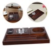 CHILDWEET Wooden Ash Tray with Cigar Cutter Elegant for Practical