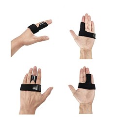 Denpetec - Férula de dedo con gatillo, ligera, duradera, correa ajustable antideslizante, alivio del dolor de tendón, color negro