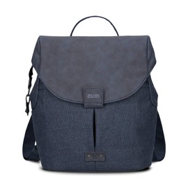 Zwei Damen City-Rucksack Olli OR8 kleiner Rucksack 5 Liter Lederoptik im Vintage-Style robust strapazierfähig wasserabweisend Hauptfach mit Reißverschluss (grey)
