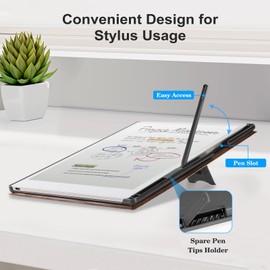 CoBak Stand Case for Remarkable Paper Pro Tablet 11.8" with Hand Strap - Auto Sleep/Wake Folio Lightweight Protective Cover with Pen Holder and Nibs Holder for 11.8 inch 2024 Released Ver (Brown)