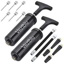 2 Sets Hand Pump for Balls, Ball Pump with Needles - Air Pump for Basketball Soccer Football Volleyball, Includes 6 Needles for Sports Balls, Yoga Exercise Ball Inflation Kit, Portable Manual Inflator