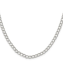 IceCarats 925 Sterling Silver 4.5mm Half Round Wire Curb Link Chain Necklace 18 inch