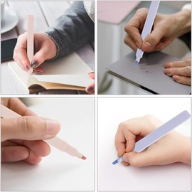 Marcadores Fluorescentes 12 Pcs Set Punta y Biselada Tonos Pastel Suaves Resaltadores para Estudiantes y Oficina Adecuado para Subrayar y Tomar Notas