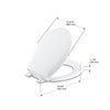 KOHLER K-4639-47 Cachet Round, Grip-Tight Bumpers, Quiet-Close, Quick-Attach Hardware, No