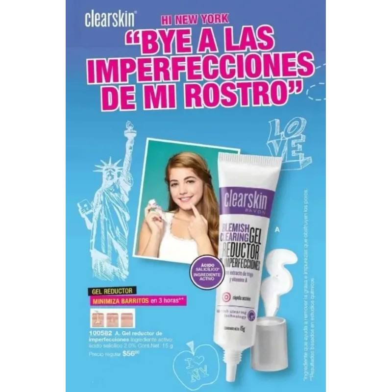 Gel Anti Acné Reductor De Imperfecciones Clearskin Avon 2pza