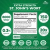 Zazzee Extra Strength St. John’s Wort 20:1 Extract, 8000 mg