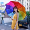 Lejorain Large Golf Umbrella Rainbow - Oversized 54inch Double Layer
