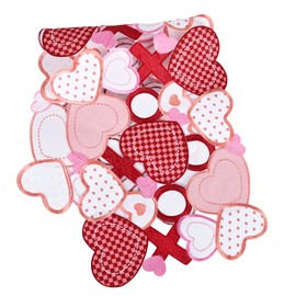 Valentines Table Runner 54 Inches Long Embroidered White Red Rose Pink Heart Dining Table Decor Hot Pink for Wedding Anniversary Marriage Checked Love 13×54IN