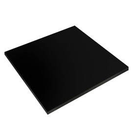 Mega Format Expanded PVC Plastic Sheets - 12" X 12" Rigid Black Sheet for Crafts, Signage, & Displays - Sintra, Celtec PVC Board - Waterproof for Outdoors Use - 1/4" Thick - 1-Pk-Black