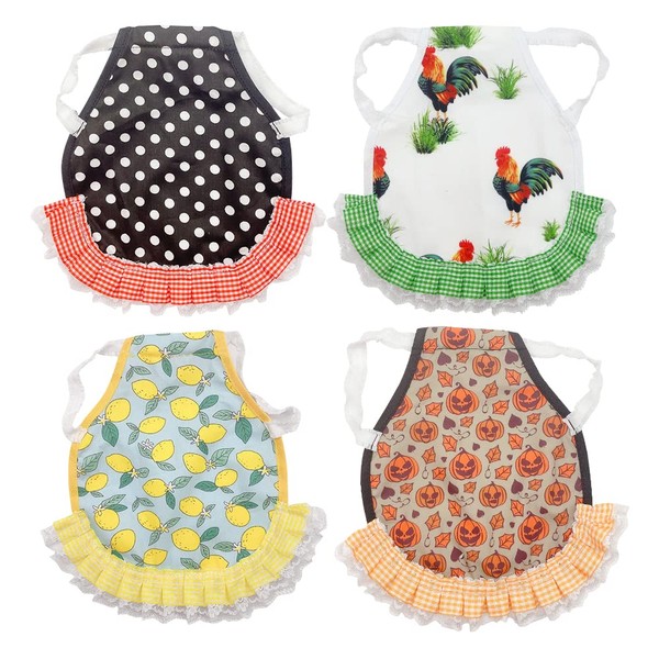 XINGSUI Pack of 4 chicken apron, chicken protection chickens, hen