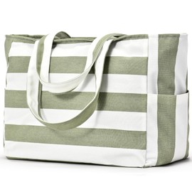 oscaurt Beach Bag Large Tote Bag Women's Handbag Shoulder Bag Beach Bag XXL Family Travel Bag Sports Bag Bath Bag Sauna Bag Gifts for Women, A-light green, XXL, Contemporary