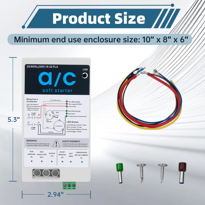 Soft Start Kit for Home Air Conditioner 16-32A, Ac Soft
