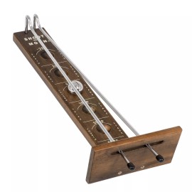 WE Games Shoot The Moon Game, Large 18 inches, Walnut Stained Solid Wood Boar...