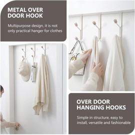 Ganchos Multiusos para Puerta Ipetboom 2 pzas – Hierro Blanco sin Rastro