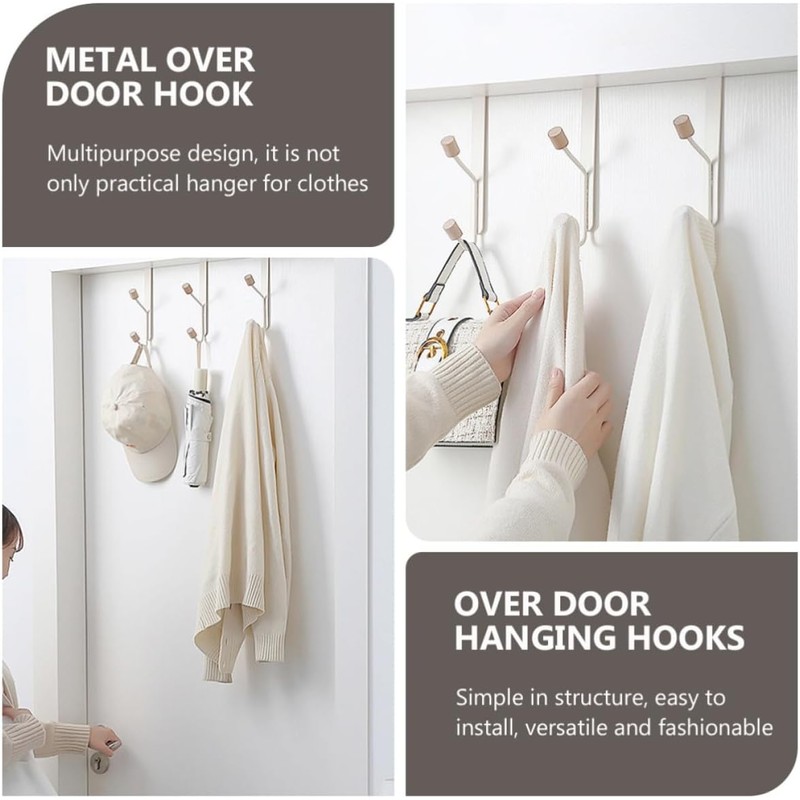 Ganchos Multiusos para Puerta Ipetboom 2 pzas – Hierro Blanco