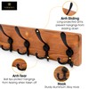NOVANEX Rustic Wall Mounted Coat Rack: Solid Premium Pine Wood