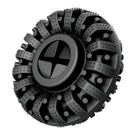 Tires Dog Chew Toy Bite Resistant Teeth Grinding Dog Tire Treat Dispenser for Large Dogs