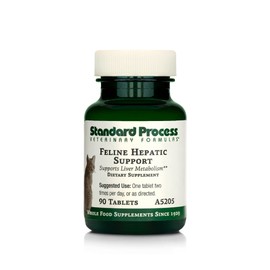Standard Process Inc. Standard Process Inc. Feline Hepatic Support - Cat Health Supplement for Liver Support - Hepatic Circulation & Liver Metabolism Aid - Tablet Supplement to Aid Hepatic Immune Function - 90 Tablets