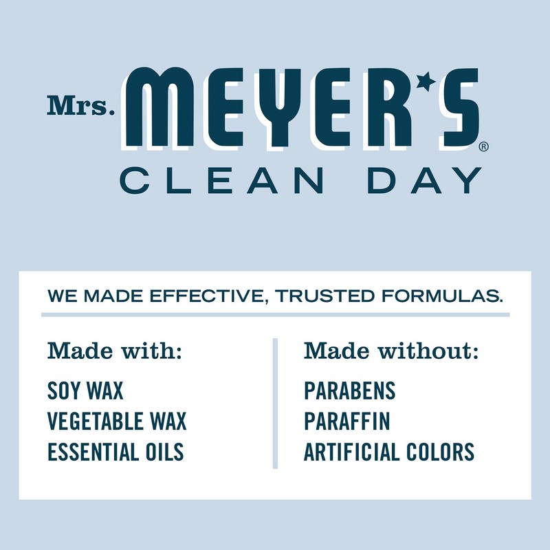 MRS. MEYER'S CLEAN DAY Soy Tin Candle, 12 Hour Burn