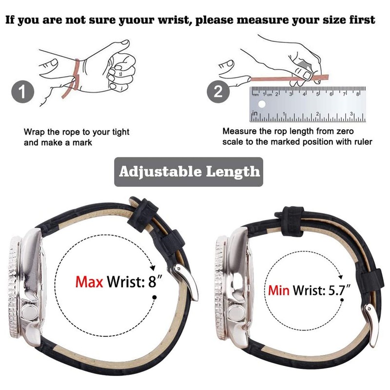 2pcs Replacement Watch Strap 23mm 20mm Width Unisex Replacement Watch
