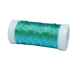 1 Roll Metallic Crochet Thread Green,Iridescent Metallic Yarn,Shinny Knitting Thread String for Embroideries