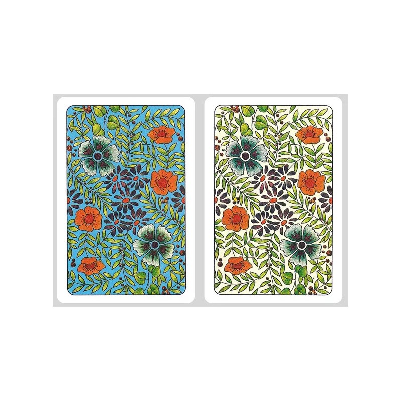 DA VINCI Fiori 100% Plastic Playing Cards - Bridge Size